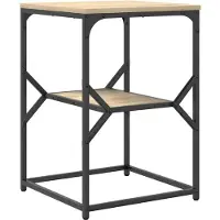 vidaXL Bijzettafel Sonoma Eik 41 x 40 x 60 cm Engineered hout en staal