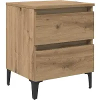 vidaXL Nachtkastje Artisan Eiken 40 x 35 x 50 cm Bewerkt hout