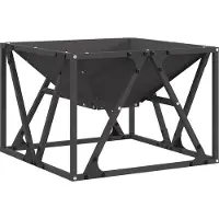 vidaXL Vuurkom Zwart 50 x 50 x 35 cm weervast staal