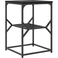 vidaXL Bijzettafel Zwart Eiken 41 x 40 x 60 cm