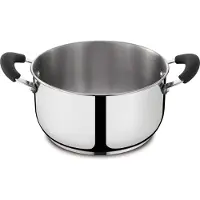 Lagostina Gioiosa, Rond, Roestvrij staal, Aluminium, Roestvrij staal, Aluminium, Zwart, Bakeliet
