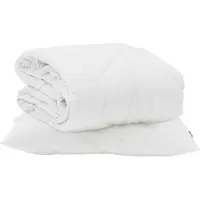 vidaXL Zomerdeken met kussens, 2 stuks, wit, microvezel