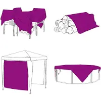 vidaXL Doorzichtig zeildoek met zeilringen 5x8 m polyethyleen