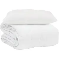 vidaXL Zomerdeken met kussens, 2 stuks, wit, microvezel