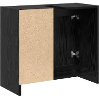vidaXL Badkamerkast Zwart Eiken 63 x 29 x 55 cm Bewerkt hout