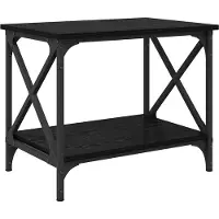 vidaXL Bijzettafel Zwart Eiken 55 x 38 x 45 cm Bewerkt hout