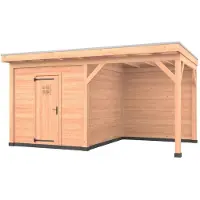 Westwood Douglas overkapping, 500 x 350, met schuur en achterwand, Comfort Plus