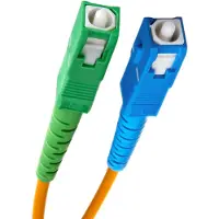 Force Power , SC/APC naar SC/UPC single-mode glasvezelkabel, 2 meter, voor Freebox, groen/blauw