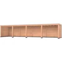 Westwood Douglas overkapping, 1200 x 300, met achterwand en twee zijwanden, Modern Plus