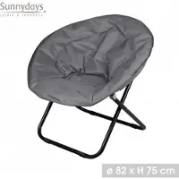 Sunnydays Set van 4 “LE ATLANTIS” love seats Antraciet Ø82 x H75 cm