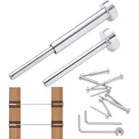 Vevor 20-pack onzichtbare kabelrailset T316 roestvrij staal 1/8" onzichtbare aansluiting en eindstuk voor kabelrails