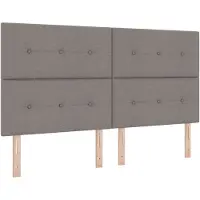 vidaXL Hoogte verstelbaar hoofdbord Taupe Stof