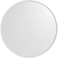 Hak NOTION SLIM Spiegel in frame, rond, doorschijnend. 50 cm, mat wit