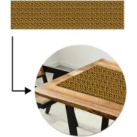 MuchoWow Tafelloper 200x50 cm - Tafelmat vinyl Zwart - Vlekken - Oranje - Dier - Tafeldecoratie - Tafelversiering - Keuken decoratie - Tafel versiering