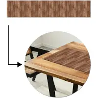 MuchoWow Tafelloper 200x40 cm - Tafelmat vinyl Bruin - Verticaal - Hout - Tafeldecoratie - Tafelversiering - Keuken decoratie - Tafel versiering
