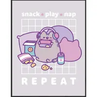 Pusheen Snack Play Nap fleece deken 130 x 170cm