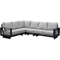 AVH-Collectie Avellino hoek loungeset 4 delig antraciet aluminium soft grey