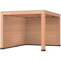 Westwood Douglas overkapping, 300 x 400, met achterwand en zijwand, Modern Plus