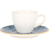 Bonna Espresso kopjes & schotel calif porselein set van 6
