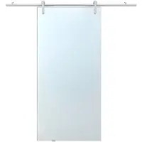 Vente-unique Schuifdeur met opbouwsysteem CLEAVER - H205 x L93 cm - Gehard glas