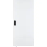 Vente-unique Schuifdeur van hout en mdf met weggewerkte rails - Wit - 83 x 210 cm - SOMIRI