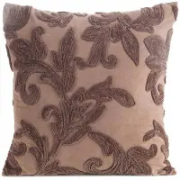 Verso Decoratieve kussenhoes 45x45 cm, zacht velours met ornament