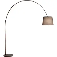 Perenz Arche - Gebogen LED-vloerlamp van metaal, 1xE27, max. 60W, hoogte 230 cm, verstelbare kop (180°), bruin metaal -