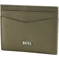 BOSS Leren kaarthouder New Crosstown Card Holder Open Brown Taupe
