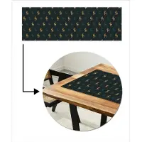 MuchoWow Tafelloper 150x50 cm - Tafelmat vinyl Patroon - Groen - Herten - Tafeldecoratie - Tafelversiering - Keuken decoratie - Tafel versiering
