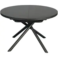 Vente-unique Uitschuifbare eettafel voor 4 tot 6 personen van keramiek, MDF en metaal - Bruin en grijs marmereffect - FEROLA