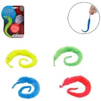 Magic Magische Worm 4 stuks voordeelpakket – Fluffy Zacht Wormpje met Doorzichtig Draad – Leuk Goochel Speelgoed & Cadeautje voor Kinderen