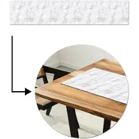 MuchoWow Tafelloper 200x40 cm - Tafelmat vinyl Klassiek - Marmer print - Aders - Grijs - Tafeldecoratie - Tafelversiering - Keuken decoratie - Tafel versiering