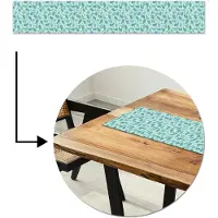 MuchoWow Tafelloper 180x30 cm - Tafelmat vinyl Zee - Dieren - Blauwe vinvis - Tafeldecoratie - Tafelversiering - Keuken decoratie - Tafel versiering