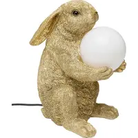 Kare Design tafellamp Sweet Rabbit, messing / goud, Woon-/ Eetkamer, Kunststof, Design, tafellamp