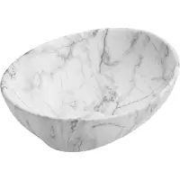 Mexen Elza opbouwwastafel 40 x 33 cm, witte steen - 21014094