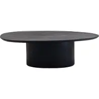 Giga Meubel Salontafel Nara Zwart Organisch 110cm