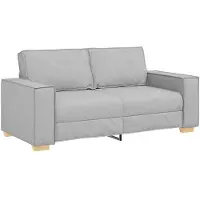 vidaXL 2-zitsbank Wolk Grijs 180x78x84 cm Stof