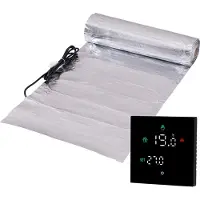 Pro-mat 3 m², Zwart - Complete elektrische vloerverwarming folie set, 150 watt incl Wifi thermostaat. - vloerverwarming matten - vloerverwarming matten