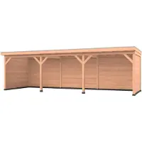 Westwood Douglas overkapping, 900 x 350, met achterwand en twee zijwanden, Comfort Plus