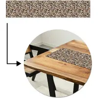 MuchoWow Tafelloper 150x30 cm - Tafelmat vinyl Matte - Lichte - Stenen - Tafeldecoratie - Tafelversiering - Keuken decoratie - Tafel versiering
