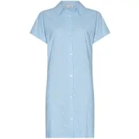 Pastunette Premium - Nachthemd - Skyway - Katoen - Blauw - Doorknoop Sluiting - Maat 48