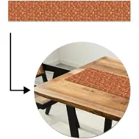 MuchoWow Tafelloper 180x30 cm - Tafelmat vinyl Zee - Zeepaardje - Kreeft - Bruin - Tafeldecoratie - Tafelversiering - Keuken decoratie - Tafel versiering