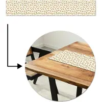 MuchoWow Tafelloper 180x30 cm - Tafelmat vinyl Patroon - Kerst - Symbolen - Beige - Tafeldecoratie - Tafelversiering - Keuken decoratie - Tafel versiering