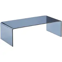 Sweeek - Rechthoekige salontafel van gehard glas 110 x 55 x 35cm - glintz