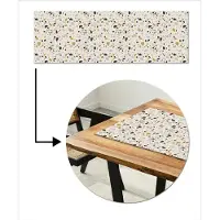 MuchoWow Tafelloper 150x50 cm - Tafelmat vinyl Terrazzo - Patroon - Neutraal - Zacht - Multi - Tafeldecoratie - Tafelversiering - Keuken decoratie - Tafel versiering