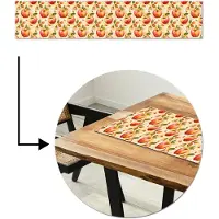 MuchoWow Tafelloper 200x40 cm - Tafelmat vinyl Patroon - Appel - Aquarel - Tafeldecoratie - Tafelversiering - Keuken decoratie - Tafel versiering