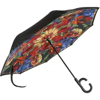 Goebel - Louis Tiffany | Upside Down Paraplu Oosterse klaproos | Artis Orbis - 80cm - 2 stuks