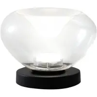 FABAS LUCE LED-tafellamp Brena, dimbaar, helder / transparant, Woon-/ Eetkamer, Glas, Modern, LED tafellamp