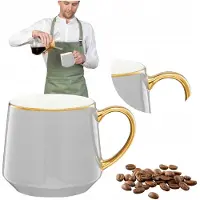 Ambition Grote elegante porseleinen mok Royal 460 ml met gouden accent