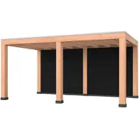 Westwood Douglas overkapping, 500 x 300, met zwarte achterwand, Modern Plus